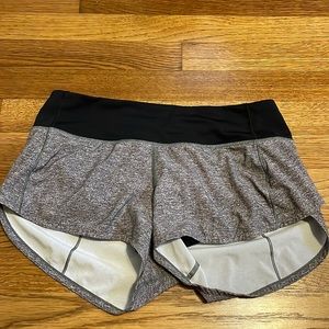 Lululemon Speed Up Shorts 2.5” - grey & black